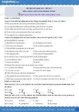 Đề thi giữa kì 1 Tiếng Anh 9 English Discovery - Đề số 2